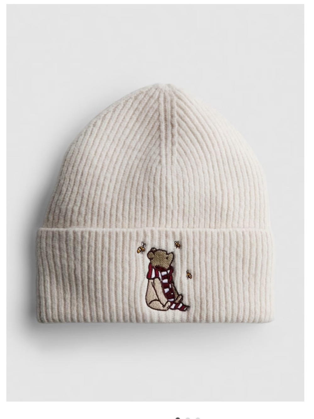 Primark Disney Winnie the Pooh Embroidered Ribbed Beanie